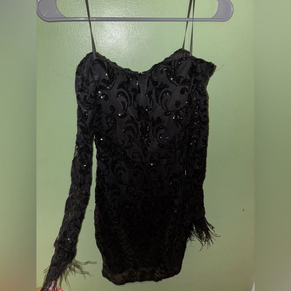 Elegant Black Sequin Dress